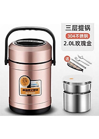 Cặp lồng inox 304 dày siêu giữ nhiệt, chống tràn