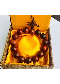 Set Vòng đeo tay Gỗ Sưa đỏ tự nhiên, kèm hộp đựng lót lụa