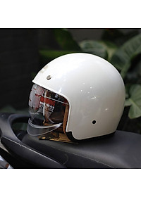Nón bảo hiểm 3/4 ROYAL M139 có kính âm màu TRẮNG BÓNG