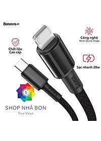 Cáp sạc Baseus PD20W Baseus High Density kết nối Type-C sang iPhone dài 100CM ( 3 màu ) - Hàng chính hãng