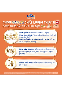 Sữa bột NAN INFINIPRO A2 2 với công thức đầu tiên chứa đạm A2, 6HMO & Lợi khuẩn kép nhập khẩu Thụy Sĩ - Hộp 800g (12 - 24 tháng)