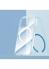 Ốp lưng chống sốc trong suốt hỗ trợ sạc Maqsafe cho iPhone 14 Pro (6.1 inch) hiệu Rock Protection Maqsafe Magetic Case (siêu mỏng 1.5mm, độ trong tuyệt đối, chống trầy xước, chống ố vàng, tản nhiệt tốt) - hàng nhập khẩu