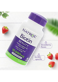 Viên Uống Kích Thích Mọc Tóc Natrol Biotin 10,000mcg Maximum Strength 100 Viên Của Mỹ