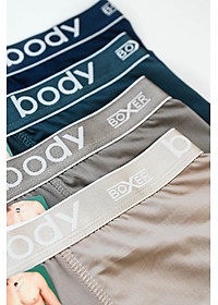 Quần Boxer (lót đùi ) nam Body thun lanh phối lưới