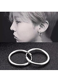 Bông Tai Nam Khoen Tròn Sơn Tùng Chất Liệu Thép Titan Ko Rỉ Ko Dị Ứng TT 0861 - 1 cặp