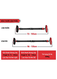 Thanh xà đơn gắn cửa, xà đơn treo tường Thước Thăng Bằng, chịu lực 200kg, chốt khóa an toàn chông trượt tập luyện tại nhà TP201PU