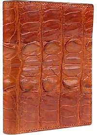 Ví Nam Da Cá Sấu Gai Đuôi Kiểu Đứng Huy Hoàng HT2257 (12.5 x 10 cm) - Vàng