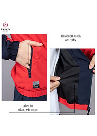 Bộ quần áo gió nam 2 lớp FASVIN BC23594.HN vải thể thao cao cấp lót vải thun hàng chính hãng
