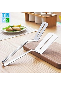Dụng cụ kẹp và lật thịt , kẹp cá chiên, xẻng chiên trứng, kẹp thực phẩm nóng đa năng inox 304 cao cấp siêu bền
