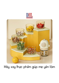 Máy xay mini Mitomo MT-350 cối thủy tinh 6 Lưỡi ,máy xay ăn dặm cho bé, xay thịt cháo sinh tố, tỏi ớt 300ml- Hàng Chính Hãng