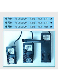 Bơm chìm hồ cá 2w, 5w, 8w có LED, dàn tưới mưa ...