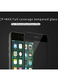 Miếng dán kính  cường lực 3D full màn hình cho iPhone 7 Plus / 8 Plus hiệu Nillkin XD CP + Max (Mỏng 0.3mm, Kính ACC Japan, Chống Lóa, Hạn Chế Vân Tay) - Hàng chính hãng