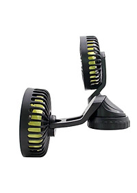 Quạt mini để trên xe oto, xe hơi, bàn làm việc, cổng USB tiện lợi, Mẫu quạt đôi