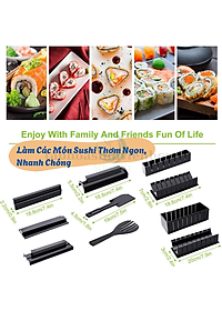 Bộ Dụng Cụ Làm Sushi 11 Món – Kèm Dao, Dễ Dùng Tại Nhà-•  Bộ Dụng Cụ Làm Sushi 11 Món – Kèm Dao, Dễ Dùng Tại Nhà