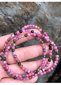 VÒNG TAY PHONG THỦY  ĐÁ TOURMALINE TỰ NHIÊN XINH QUẤN TAY 3 VÒNG ĐỦ MÀU ĐẸP 3ly9 NỮ TẤT CẢ CÁC MỆNH ĐEO