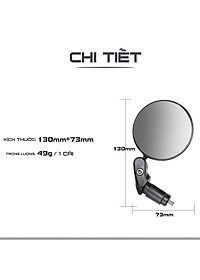 Gương Kính Chiếu Hậu Xe Đạp GXD-ML03 cho xe đạp có lỗ tay cầm phi 18-22mm xoay 360 Độ giúp quan sát phía sau xe đạp  (Mặt Gương Cầu Lồi) - Mai Lee