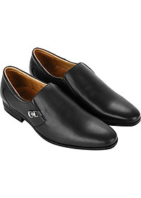 Giày tây nam da bò đế cao su mũi nhọn SUNPOLO SKT119 phiên bản đen