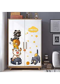 Decal trang dán tường Chó Mèo Nghộ Nghĩnh XH9314