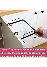 Giá Treo Túi Rác Đa Năng Gắn Cửa Tủ Bếp -Móc Treo Túi Rác Tiện Lợi Cho Nhà Bếp -Giá Đỡ Túi Rác Gọn Gàng Treo Cửa Tủ