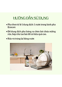 Nước rửa chén hữu cơ Bồ hòn hương Cam 4000ml thương hiệu Ecocare
