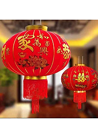  Đèn Lồng Vải Nhung Treo Tết Lễ Hội Size 60cm 80cm 100cm