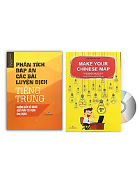 Combo 2 sách Phân tích đáp án các bài luyện dịch Tiếng Trung và Make your Chinese map Bản đồ tư duy từ vựng Tiếng Trung theo chủ đề +DVD tài liệu