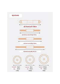 Bộ Tạ Tay (6 in 1) Composite FED Kết hợp tạ đẩy(20 kg)Đa Năng Cao cấp --- hàng chính hãng.