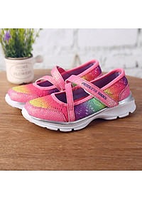 Giày Bé Gái Đa Sắc Màu Siêu Nhẹ Cho Bé Gái 3 - 12 Tuổi GA96 - Hồng