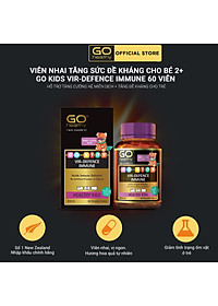 GO KIDS VIR-DEFENCE IMMUNE 60 VIÊN- Viên nhai tăng sức đề kháng chotrẻ 2+ nhập khẩu chính hãng GO Healthy New Zealand