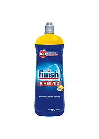 Nước làm bóng và khô chén, đĩa Finish Dishwasher Rinse Aid Shinier & Drier Dishes Lemon Sparkle 800ml QT004996 - hương chanh