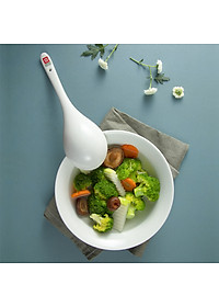 Muôi Cong Muôi Canh Sứ Trắng Cao Cấp Long Phương