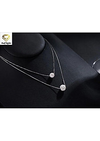 Dây chuyền bạc Ý 925 Huệ Ngân - Bồ công anh 2 tâng xinh xắn PP1205