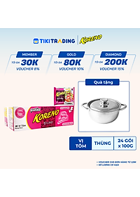 Thùng 24 Gói Mì vị Tôm Koreno 100g