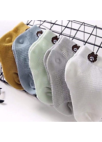 Sét 5 đôi tất lưới hình gấu cho bé