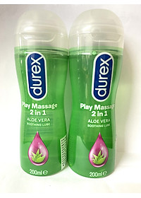 Gel Bôi Trơn Gốc Dầu Durex Play Massage 2 in 1 - Hương Thơm Nha Đam - Nhập khẩu Thái Lan