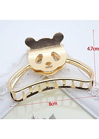 Kẹp tóc kim loại đơn giản con gấu trang trí tóc phong cách Vintage