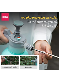 Bình Xịt Tưới Cây Deli 2 Lít, 2 Vòi Dài / Ngắn Tiện Dụng, Phun Sương Tưới Cây Cảnh, Làm Vườn, Chất Liệu An Toàn DL581020