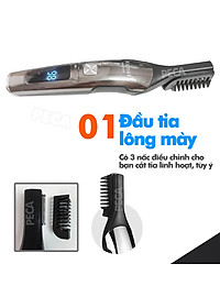 Tông đơ cắt tóc đa năng 11in1 Kemei KM-8508 nhiều đầu thay thế dùng cắt tóc, chấn viền, cạo râu, cạo lông, tỉa lông mũi, cạo chân mày,...có màn hình LED hiển thị điều chỉnh 2 mức tốc độ sạc nhanh 2h
