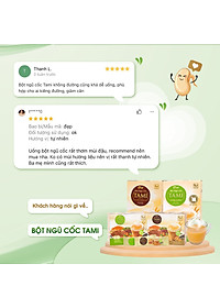 Bột ngũ cốc nảy mầm Tami ít ngọt 900g hộp 50 gói TÂM MINH FOODS