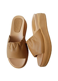 Dép Nữ Da Bò Thật BIGGBEN Cao 5 Phân DNQN55