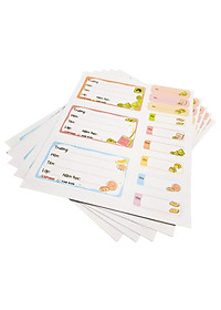 Nhãn Vở Bánh Việt 3 Ô Kèm Sticker - The Sun (15 Nhãn)