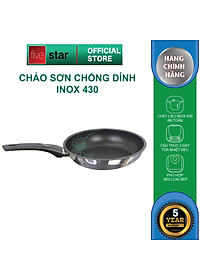 Bộ Nồi và chảo 3 Đáy Inox 430 Fivestar Standard bếp từ nắp kính