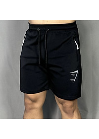 Quần thun nam tập gym DO GYM SHOP logo thêu, thun poly co giãn 4 chiều thoáng mát.