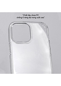 Ốp lưng giảm sốc chống va đập chống ố vàng cho iPhone 15 Pro Max / 15 Pro / 15 Plus / iP 15 hiệu X-level ICE Crystal trang bị đệm khí ẩn bốn góc, Mặt lưng PC chống ố vàng - Hàng nhập khẩu