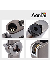 Vỏ Hột Quẹt Bật Lửa Gas Đá Khò Tia Aomai AM7106 Cao Cấp Tích Hợp Chế Độ Giữ Lửa Rảnh Tay - Dùng Gas Cao Cấp