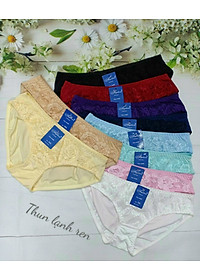 Combo 10 quần lót thun lạnh ren trước  Nhiều màu hàng việt nam - 10 Cái Trắng Size 2XL