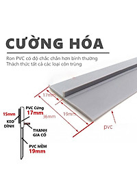 Miếng chặn cửa pvc gia cường - Thanh nẹp chắn khe hở dán chân cửa, chống bụi, chống ồn, chống côn trùng RPVC