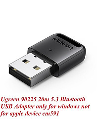 Ugreen UG90225CM591TK 20M v5.3 USB Bluetooth chỉ hỗ trợ duy nhất Windows kết nối được 7 thiết bị - HÀNG CHÍNH HÃNG
