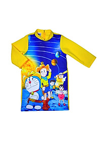 Áo dài cách tân cho bé trai hình siêu nhân, Mc queen, Doremon từ 10-41kg. Áo dài chất liệu vải tuyết mưa - Bonchop.