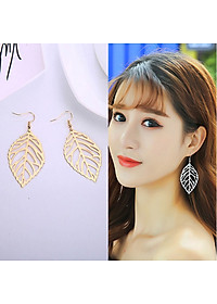 Đôi Khuyên Bông Tai Hợp Kim Hình Chiếc Lá - Phụ Kiện Thời Trang